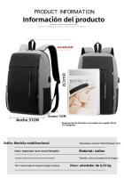 Bolso para ordenador portátil de negocios para hombre, mochila USB multifunción, mochila de gran capacidad. - details 6
