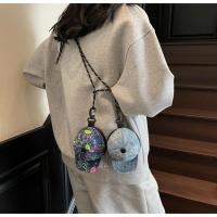 Gorra de béisbol vaquera, bolso cruzado, bolsa de almacenamiento para auriculares, Mini sombrero Harajuku, billetera, monedero de lona portátil de estilo coreano para uso diario - details 5