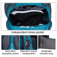 Mochila de montañismo de gran capacidad para escalada al aire libre, senderismo, deportes de acampada, bolsa para zapatos, bolsillo, viaje, senderismo, ciclismo - details 5