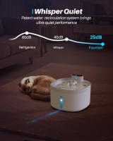 Grifo de Agua para Gatos Inalámbrico Automático 88oz/2.6L Ventana de Nivel de Agua y Sensor de Movimiento Ultra Silencioso Suministros para Mascotas - details 5
