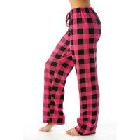 Pantalones de Pyjama de Algodón a Cuadros Ropa de Casa Suelta para Mujeres - details 1