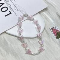 Cordón para teléfono móvil con cuentas de mariposa, llavero antipérdida Y2K de colores dulces, cristalino y bonito - details 6