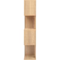 Estantería decorativa/estantes flotantes/Estantería de madera/Estantería con 4 estantes, oficina,modular, sala de estar, biblioteca - Display Shelf SRK-W3 - Marrón ceniza - details 55
