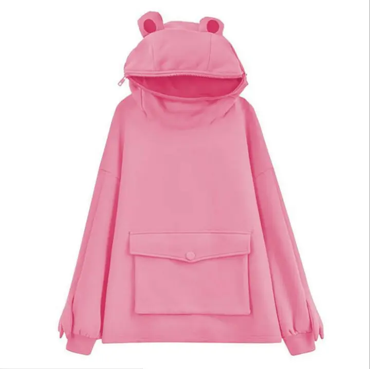 Sudadera con Capucha de Rana Casual Top de Disfraz de Cosplay para Mujeres y Niñas - 1