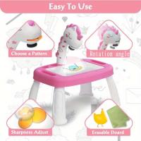 Mesa de Proyección para Niños en Forma de Pony Tablero de Dibujo de Graffiti Eléctrico con Música - details 3