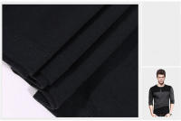 Camiseta de Estilo Vintage para Hombres CASUMANL Cuello Redondo Largo Camiseta Negro y Gris - details 9