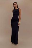 Elegante Vestido Largo de Verano Mozision sin Espalda Sexy Escote en Redondo, Alto hasta la Coxa, Estilo Bodycon - details 11