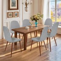 Cocinas Modernas con Patas de Metal y Respaldo Ergonómico, Color Gris Tela, Tejido, Espuma, Unidades - details 1