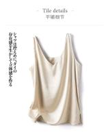 Top de Halter V para Mujer Camisola de Verano de Seda de Satén Blanco Vestido Delgado de Moda - details 30