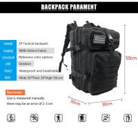Mochila táctica militar 3P, para exteriores, impermeable, Senderismo, fundas de caza y acampada, 50 l, gran capacidad, para hombre - details 20