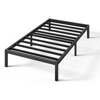 150x190 cm - Altura 36 cm con almacenamiento debajo de la cama - Estructura de cama de plataforma de metal con soporte de listones de acero - Negro - details 13