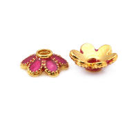 Tapetes de Flores de Brasso Dorado 18K 30PCS Accesorios de Joyería DIY de Alta Calidad - details 28