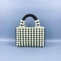 Vestido de cena de perlas bolso tejido a mano diseño de nicho bolso cuadrado con cuentas - details 8