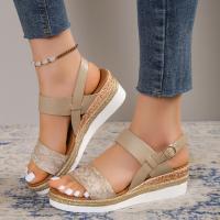 mujeres tacones cuña sandalias zapatos de verano - details 1