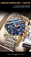Reloj militar de lujo de alta calidad para hombre, cronógrafo, resistente al agua, luminoso, de pulsera, de acero inoxidable, de cuarzo, con caja - details 12