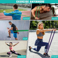 Banda de resistencia, cinturón elástico deportivo, bandas de asistencia de látex de alta resistencia para entrenamiento de Pilates, forma física, gimnasio en casa - details 2