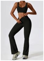 Traje de Yoga Deslizante para Mujer Entrenamiento de Baile Secado Rápido Fitness y Ocio Conjunto de Deporte de Dos Piezas Chaleco+Pantalones - details 30