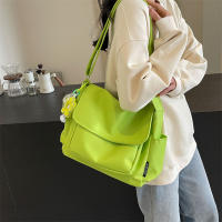 Bolso Messenger Casual para Mujer Color Sólido, Ligero, Correa Ajustable, Cierre de Cremallera, Bolso de Viaje Seguro, Gran Capacidad, Diseño Divertido - details 3