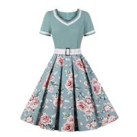 Vestido de Punto de Polka Dot Vintage 2024 Estilo Rockabilly Retro para Mujeres - details 10