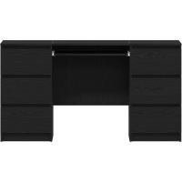 Escritorio Mesa Trabajo Estudio Muebles de Oficina Despacho Ordenador Decoración Capacidad de Almacenamiento de Madera Contrachapada Roble - details 36