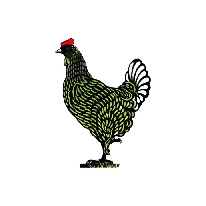 Adorno Decorativo De Jardín De Ponedora De Huevos De Acero Inoxidable Arte De Pollo Para Exterior Patio Jardín Atracción De Pared Regalo Para Cumpleaños - 1
