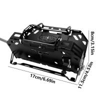 Estufa de Camping Plegable y Ligera de 400W A Prueba de Viento, Quemador de Luz y Caja de Transporte - details 10