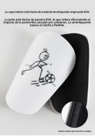 Mini espinillera de entrenamiento de fútbol para niños, almohadilla amortiguadora, tablero de vástago de PU, ligero, resistente al desgaste, Protector de piernas, 1 par - details 7