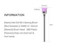 Cepillo de Limpieza para Brocas de Uñas Eléctricas KADS 3/32'' 2.35mm Herramientas de Arte de Uñas Accesorios de Manicura - details 1