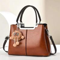 Bolso de hombro diagonal de gran capacidad para mujer de gama alta, modelo de PU de otoño 21373 - details 14
