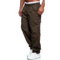 Pantalones casuales sueltos rectos con múltiples bolsillos para hombre, pantalones - details 18
