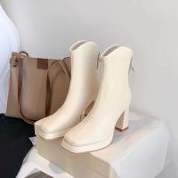 Nuevos tacones altos de cuero negro vendedores calientes, botas, botas de mujer de diseñador - details 0
