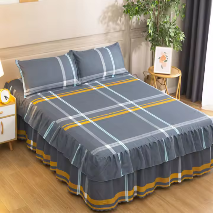 Funda de cama de una sola pieza, Sábana de viento de princesa, la bola no se encoge, contraída, Doble - 1