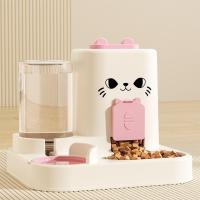 Máquina de alimentación de comida para gatos 2 en 1, dispensador de agua para mascotas con separación en seco y húmedo a prueba de fugas, desmontable con fuente de agua - details 13