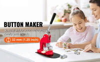SucceBuy Máquina para hacer botones, kit de prensa para insignias con 500 piezas gratis, cortador de círculos, libro mágico, ideal para manualidades y regalos - details 0