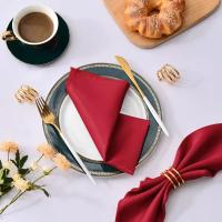 Servilleta de satén de 30cm x 30cm, decoración de mesa para servir, toalla de cena para fiesta de boda, hogar, Hotel, decoración navideña, servilletas de mesa, color verde, 6 uds. - details 9