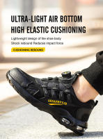 Zapatos De Seguridad Para Hombre Con Botones Giratorios Y Punta De Acero Indestructibles Antipinchazos Y Con Almohadilla De Aire Botas De Trabajo Con Suela De Goma Material De Tela Y Algodón - details 14