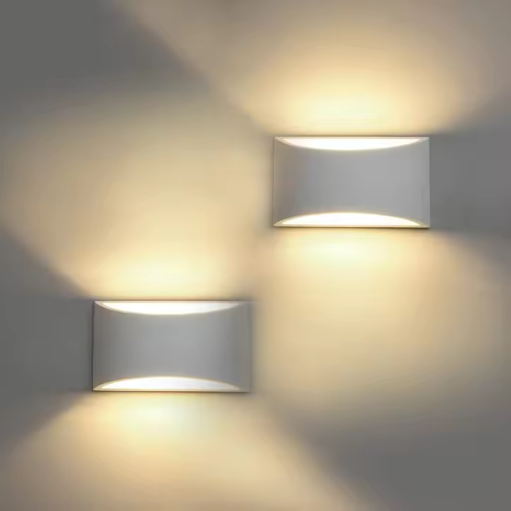 7W Blanco Cálido LED Modernos Lámpara de Pared Interior para Sala de Estar, Dormitorio, Pasillo (Incluye Bombilla LED), 2 Piezas - 1