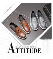 Zapatos de cuero de pie de moda, zapatos casuales de negocios con personalidad para hombres - details 2