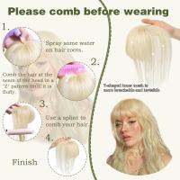 Extensiones de cabello con flequillo para mujer, 4x6/5x7, 100% de cabello humano, flequillo tenue 3D, Clip para pérdida de cabello, piezas de cabello con flecos - details 17