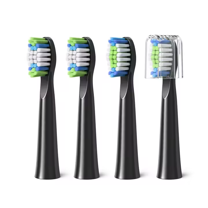 Cabezas de Cepillo de Dientes Eléctrico Fairywill Reemplazo Juego de 4 para FW-E11 E10 E6 D7S Material de Silicona Producto Peligroso Normal - 1
