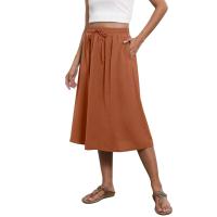 Falda elástica plisada estampada de cintura alta a rodilla para mujer, moda, fiesta, verano, 2024 - details 10