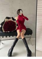 Mini vestido plisado sin mangas con cuello alto para mujer, negro, usado, elástico, para fiesta - details 3