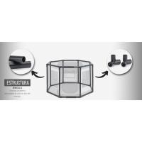 Corral para perros Lionto en tela Oxford, malla transpirable, con bolsillo lateral con cremallera, estructura de tubo de PVC, jaula octogonal para perros - details 4