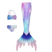 Traje de baño de sirena traje de baño para niños nueva niña traje de princesa de sirena cola de sirena traje de rendimiento para niños - details 2