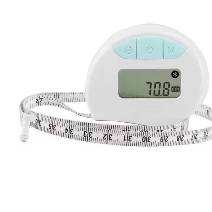 Cinta Medidora Corporal para Perder Peso con Monitor APP, Cinta Medidora Retráctil de Doble Escala, 1pc Rosa - 1