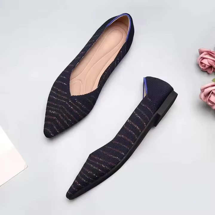Zapatos planos de ballet con puntera ancha para mujer - 1