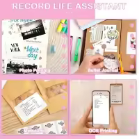 mini photo printer for iphone android portable thermal photo printer for gift study notes work photo picture memo details 2