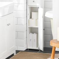 Mueble de Baño de Alto Estante Estanterías con 2 Puertas y Cajón Blanco Tamaño 20x20x180cm - details 7