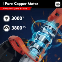 Sierra eléctrica de hormigón de 3000 W y 220 V, máquina cortadora de pared, Motor de cobre puro cortado de 135mm, para cortar ladrillo y granito - details 5