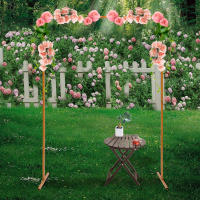 Arco de globos de boda, marco de Metal cuadrado, arco de arreglo de flores para jardín, 2 m x 1,5 m - details 1